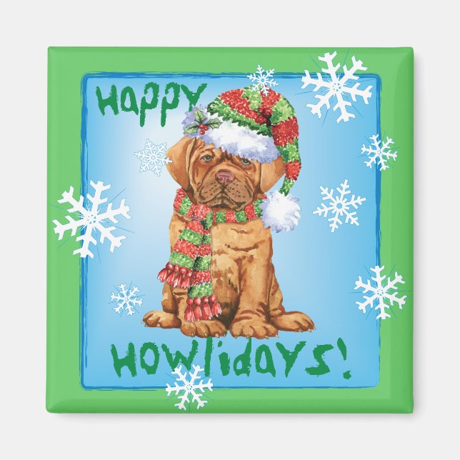 Happy Howlidays Dogue Magnet (Front)