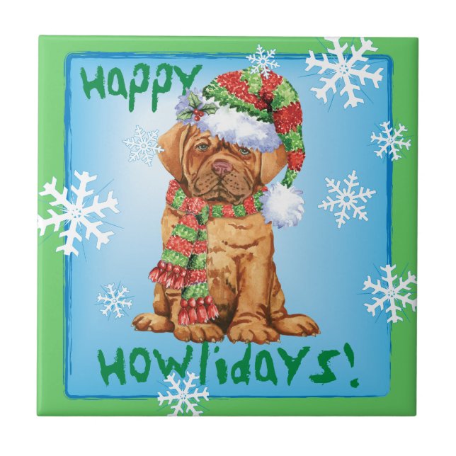 Happy Howlidays Dogue Tile (Front)