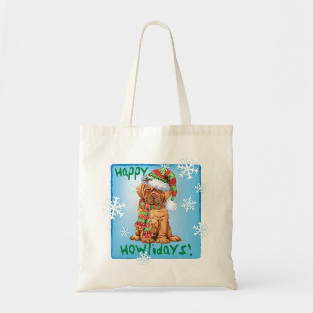 Happy Howlidays Dogue Tote Bag (Front)