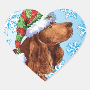 Happy Howlidays Field Spaniel Heart Sticker