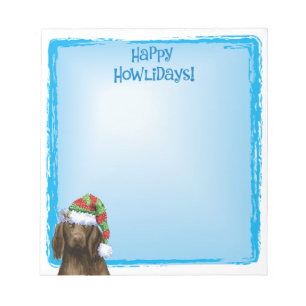 Happy Howlidays Flat-coated Retriever Notepad