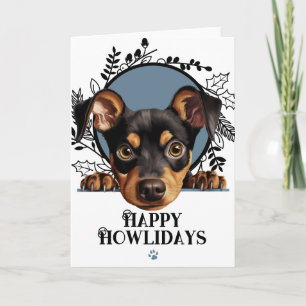 Happy Howlidays German Pinscher Dog Christmas Holiday Card