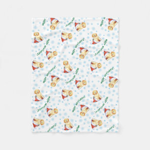 Happy Howlidays Golden Fleece Blanket