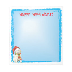 Happy Howlidays Great Pyrenees Notepad