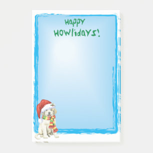 Happy Howlidays Great Pyrenees Post-it Notes