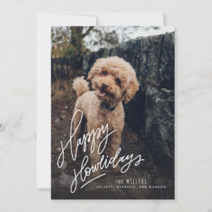 Happy Howlidays Hand-lettered   Pet Dog Photo