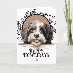 Happy Howlidays Havanese Dog Christmas Holiday Card