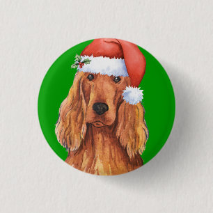 Happy Howlidays Irish Setter 3 Cm Round Badge