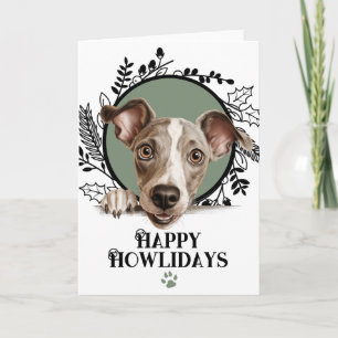 Happy Howlidays Italian Greyhound Dog Christmas Holiday Card