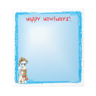 Happy Howlidays Italian Greyhound Notepad