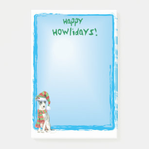 Happy Howlidays Italian Greyhound Post-it Notes