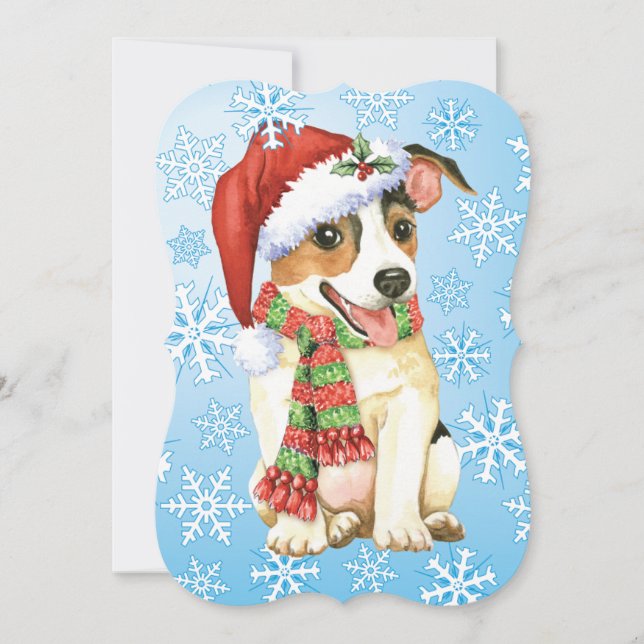 Happy Howlidays Jack Russell Holiday Card (Front)