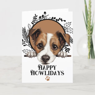 Happy Howlidays Jack Russell Terrier Dog Christmas Holiday Card