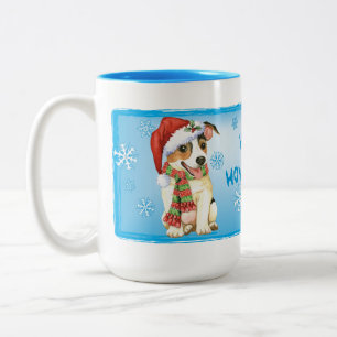 Happy Howlidays Jack Russell Terrier Two-Tone Coffee Mug