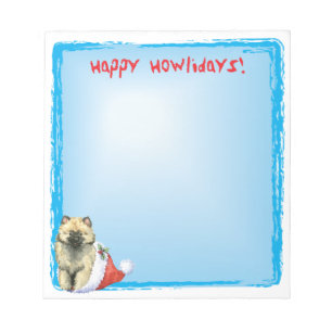 Happy Howlidays Keeshond Notepad