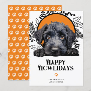 Happy Howlidays Kerry Blue Terrier Christmas Holiday Card