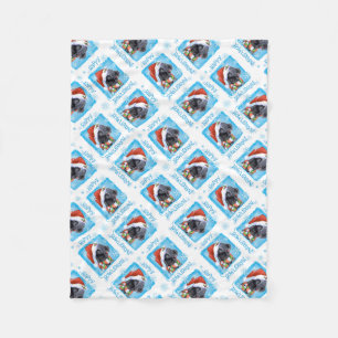 Happy Howlidays Kerry Blue Terrier Fleece Blanket