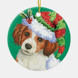 Happy Howlidays Kooikerhondje Ceramic Tree Decoration