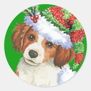 Happy Howlidays Kooikerhondje Classic Round Sticker