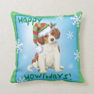 Happy Howlidays Kooikerhondje Cushion