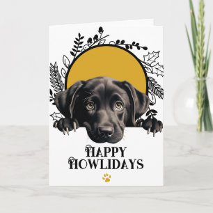 Happy Howlidays Labrador Retriever Dog Christmas Holiday Card