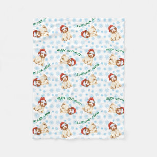 Happy Howlidays Lagotto Romagnolo Fleece Blanket