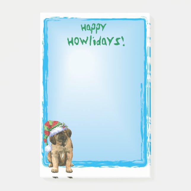 Happy Howlidays Leonberger Post-it Notes (Front)