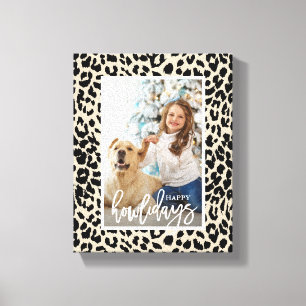Happy Howlidays Leopard Print Photo