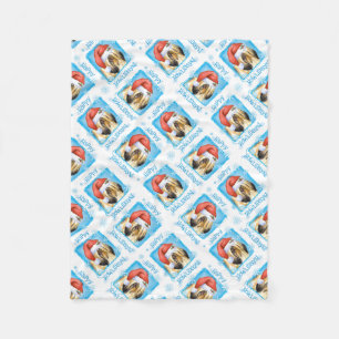 Happy Howlidays Lhasa Apso Fleece Blanket
