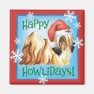 Happy Howlidays Lhasa Apso Magnet