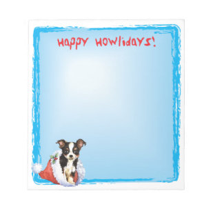 Happy Howlidays Long Coat Chihuahua Notepad
