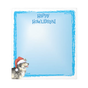 Happy Howlidays Malemute Notepad