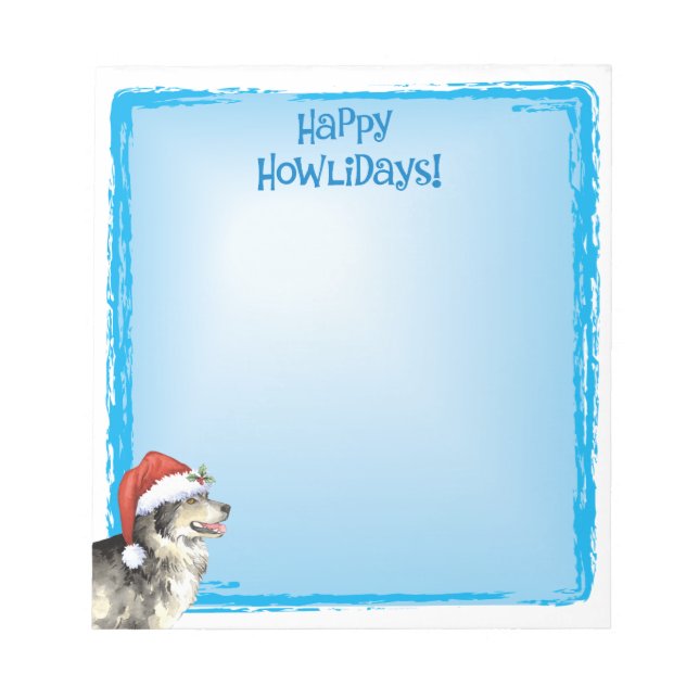 Happy Howlidays Malemute Notepad (Front)