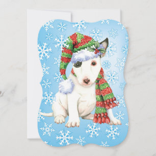 Happy Howlidays Mini Bull Terrier Holiday Card