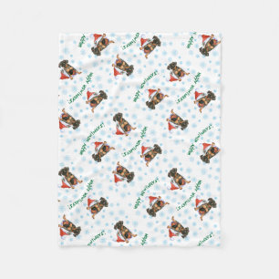 Happy Howlidays Miniature Pinscher Fleece Blanket