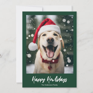happy howlidays, modern script christmas  holiday card