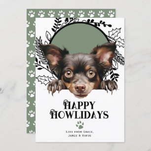 Happy Howlidays Mudi Dog Christmas Holiday Card