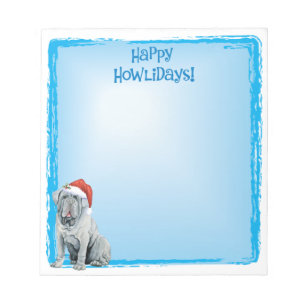 Happy Howlidays Neapolitan Mastiff Notepad