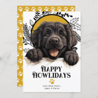 Happy Howlidays Newfoundland Dog Christmas