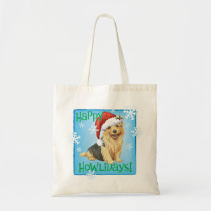 Happy Howlidays Norfolk Terrier Tote Bag