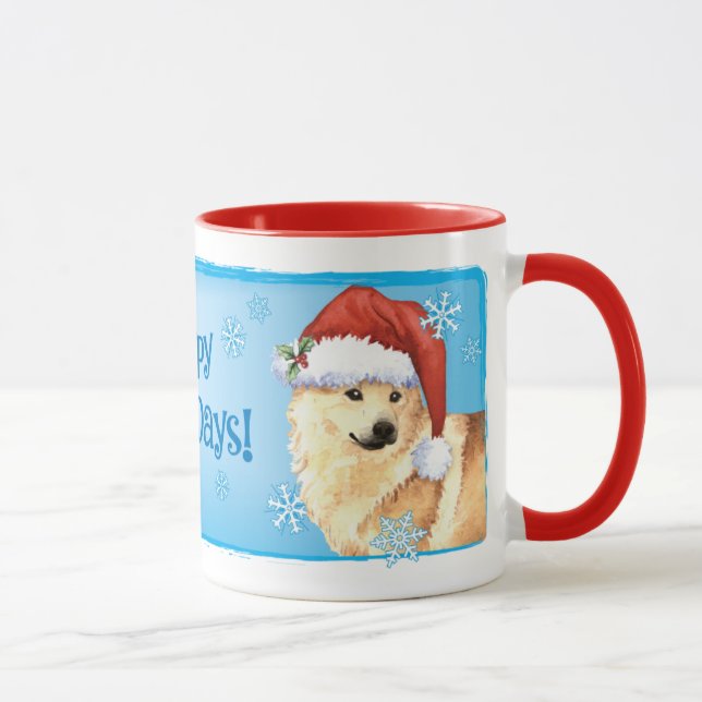 Happy Howlidays Norwegian Buhund Mug (Right)