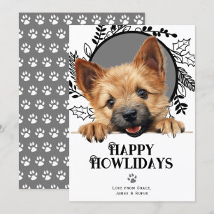 Happy Howlidays Norwich Terrier Dog Christmas  Holiday Card