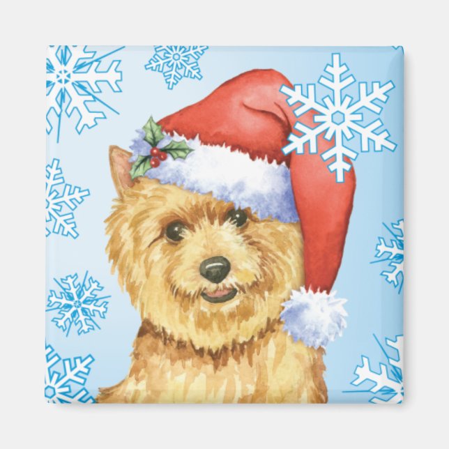 Happy Howlidays Norwich Terrier Magnet (Front)