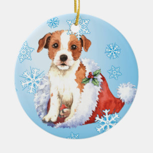 Happy Howlidays Parson Russell Terrier Ceramic Tree Decoration