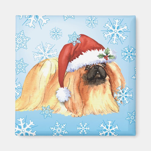 Happy Howlidays Pekingese Magnet (Front)