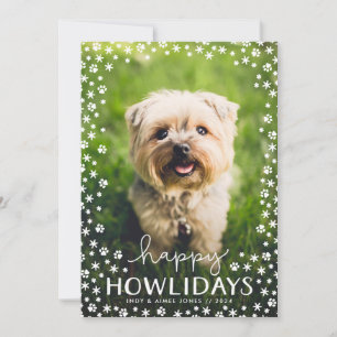 Happy Howlidays Pet Lover Holiday Photo Card