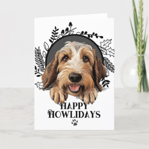 Happy Howlidays Petit Basset Griffon Vendeen Dog Holiday Card