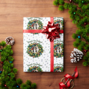 Happy Howlidays Photo Card Wrapping Paper