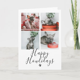 Happy Howlidays Photo Collage Dog Christmas Card