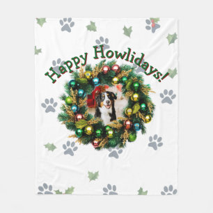 Happy Howlidays Photo Image Fleece Blanket